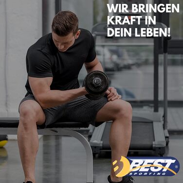Набір гантелей Best Sporting 2 шт. по 15 кг у кейсі, чавунні, регульовані, з фіксаторами – для чоловіків і жінок, для фітнесу та тренувань