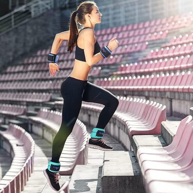 Набір манжет для ваги з неопрену Yes4All (0,9 - 4,5 кг) - унісекс для жінок та чоловіків. Підходить для ходьби, калістеніки та інших тренувань.