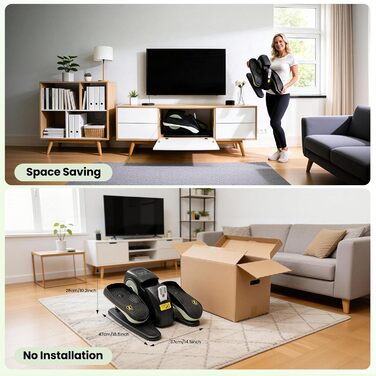 Еліптичний тренажер під стіл, електричний з масажем ніг, міні крострейнер з пультом, LCD-трекер, для молоді, літніх та дорослих