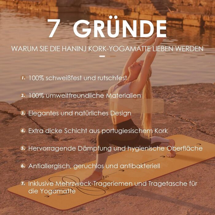 Килимок для йоги з корку Rutschfeste Yoga Matte – Нековзний, з унікальним дизайном, з натурального каучуку TPE, для занять вдома, пілатесу, аеробіки, фітнес-студії та тренувань. Колір: бірюзовий, дизайн: Мандала (Бордо-Калібра)