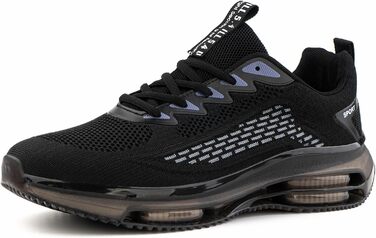 Чоловічі кросівки Hitmars з повітряною подушкою, розмір 39-48 (сітка, чорний колір, 46 EU)