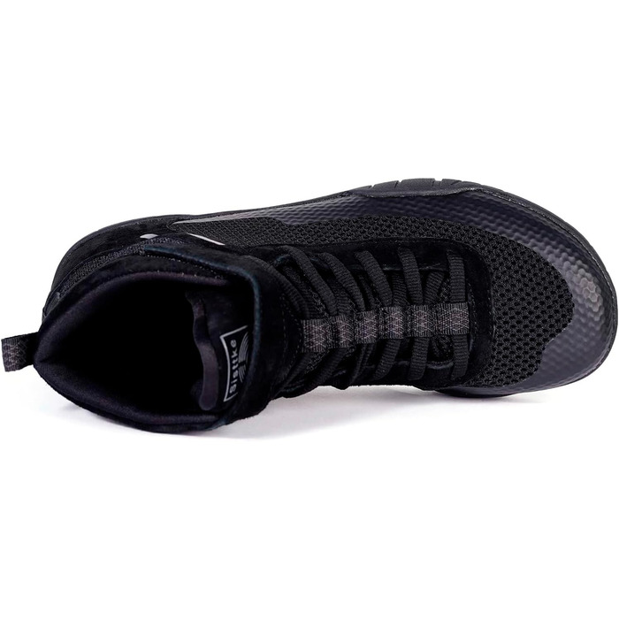 Черевики для боротьби, боксерські, фітнес, важкої атлетики та пауерліфтингу з плоскою підошвою (46 EU, Чорний)