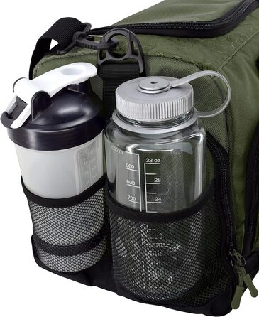 Спортивна сумка FocusGear Ultimate Gym Bag 2.0, водостійка, 10 відділень, середня, зелена, 29,8×26,7×50,8 см