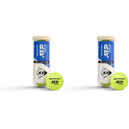 Тенісний м'яч Dunlop ATP Tour - для ґрунту, хард-корту та трави, 3x4 м'ячі (2x3 м'ячі)