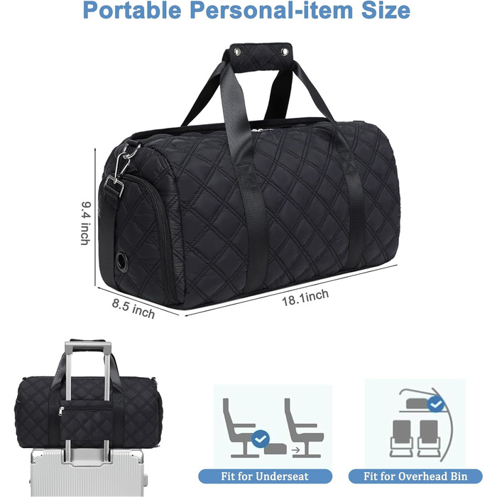 Спортивна сумка для підлітків, з відділеннями для взуття та мокрого одягу, для танців, плавання, подорожей та ночівель (Бежева)