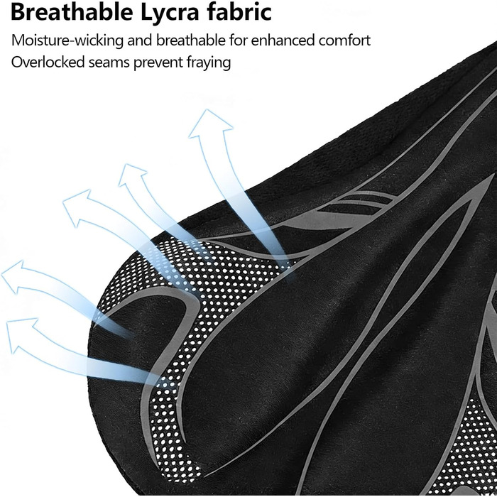 Покриття для велосипедного сидіння AUVSTAR з гелевою вставкою, дихаюче, преміум-якість, підходить для гірського велосипеда, потовщене, захист сидіння для чоловіків та жінок (сірий)