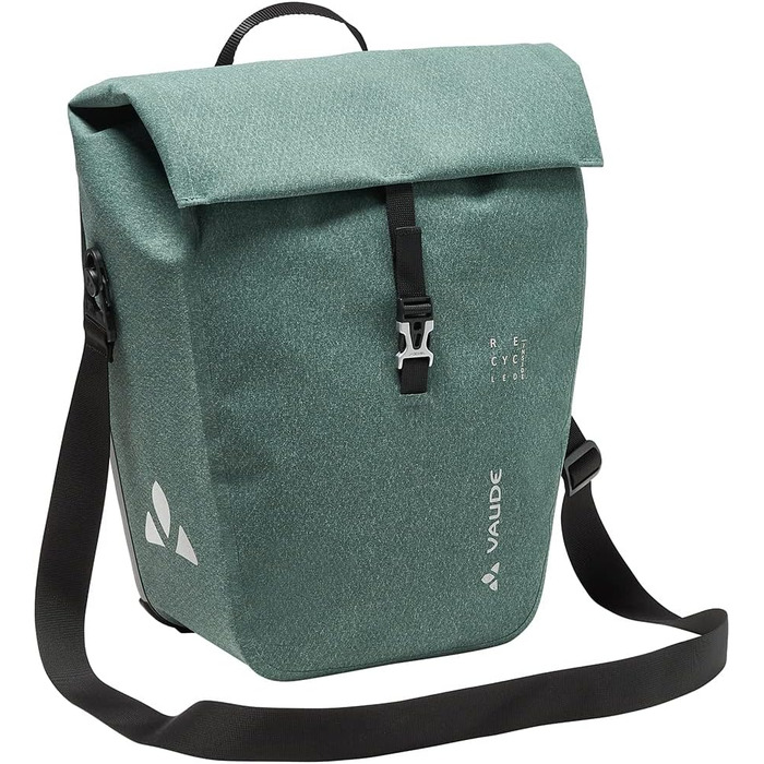 Велосипедна сумка Vaude Recycle Commute Single 20 л, водонепроникна, для заднього колеса, виготовлена в Німеччині, зелена Dusty Forest