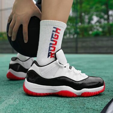 Чоловічі кросівки для баскетболу Air Jordan 11D Black Red: дихаючі, з підтримкою, стильні, для легкоатлетики та ходьби