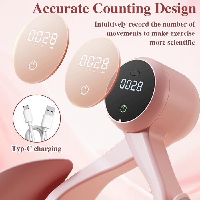 Тренування тазового дна: пристрій для жінок та чоловіків, тренування м'язів стегон та тазу, тренажер для ніг вдома, рожевий