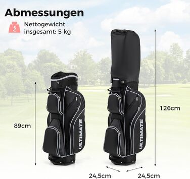 Комплект жіночих гольф-клуів COSTWAY, 9-ти частинний, для правшів з чохлом від дощу, включає драйвер, фейрвей, гібрид, залізи та паттер (чорний)