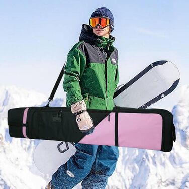 Чохол для сноуборду AUMTISC, чорний/синій, для сноубордів 155-180 см, водонепроникний, з регульованими лямками
