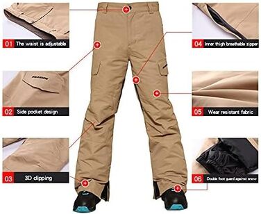 Чоловічий зимовий комбінезон для сноубордингу та катання на лижах. Водонепроникний, вітронепроникний, для туризму та альпінізму. Розмір S, колір чорний