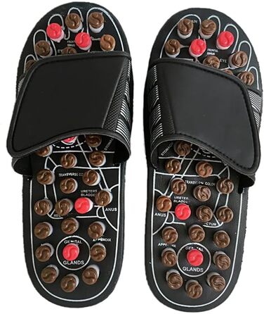 Тапочки для акупресури, масажер для ніг, сандалії з зонами рефлексології, тапочки для масажу ніг, ручний масаж, зняття стресу (38–39), подарунок для мами та тата (40-41)