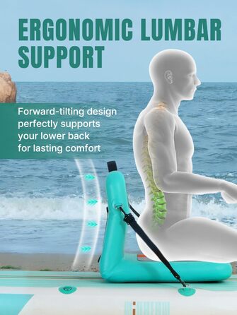 Надувне SUP-борд Niphean Stand Up Paddle Board з сидінням та аксесуарами, 320 см, для 2 осіб, до 200 кг