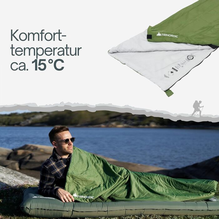 Сплячий мішок Trinordic 700g Ultraleicht – для дорослих, кемпінг, походи, bikepacking, подорожі