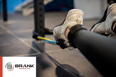 Резистентні гумки для фітнесу Widerstandsbänder - для нарощування м'язів, високоякісні матеріали, гумка для спорту, силові тренування, фітнес-гумка, безкоштовний посібник, чорний колір, 18.2 кг (1 шт.)