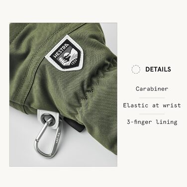 Рукавиці Hestra Army Leather Heli Ski для холодної погоди, оливкові, розмір 9
