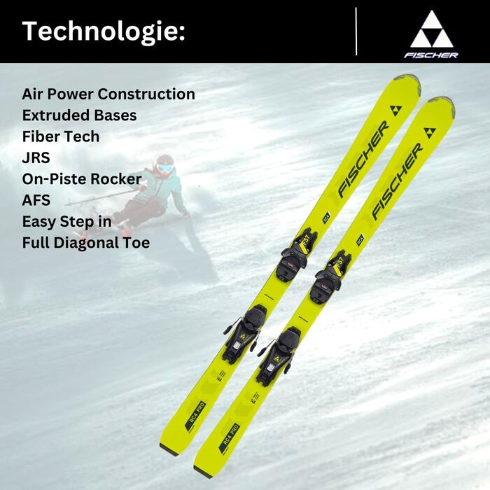 Гірські лижі Fischer RC4 Race Junior 140 см з кріпленнями FS 7 GW CA JRS (2024/25) для дітей