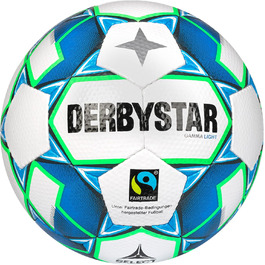 Дитячий футбольний м'яч Derbystar Gamma Light V22, розмір 4, біло-синьо-зелений