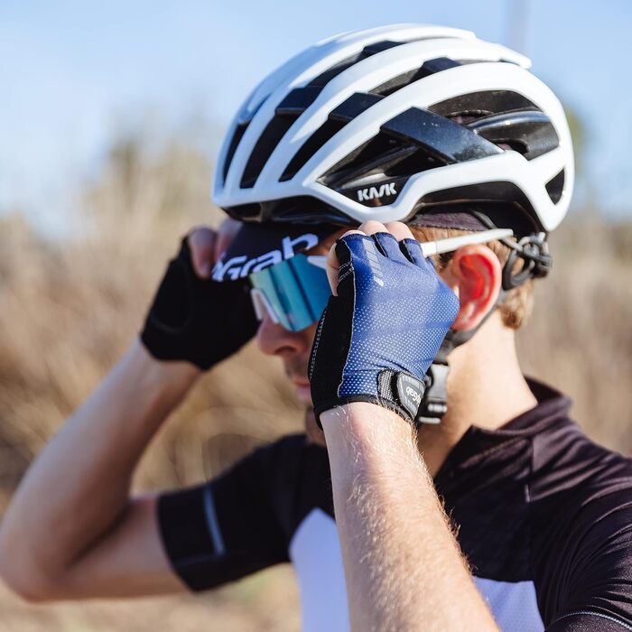 Велоперчатки GripGrab Rouleur Einsteiger (короткі пальці, XXL, темно-сині) з гелевими вставками для комфорту