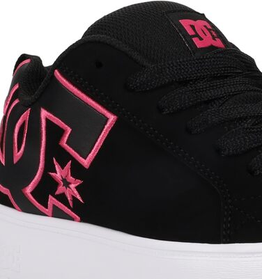 Жіночі кросівки DC Shoes Court Graffik Plateau, 41 EU, чорний, рожевий, білий