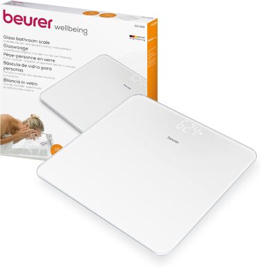 Цифрова скляна вага Beurer GS 225 біла, Magic-Display, Dot-Matrix-дисплей, для людей