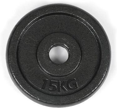 Диск DoYourFitness для гантелі, чавунний, 0,5-15 кг, отвір 28/29 мм, сірий
