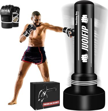 Boxsack YORWHIN 180см: Надувний боксерський мішок для тренувань MMA, Муай Тай, Фитнесу (з рукавичками)