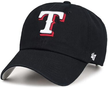 Кепка бейсболка MLB Texas Rangers чорно-біла, регульована, для дорослих