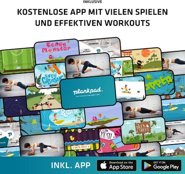 Plankpad PRO – баланс-борд для планки з безкоштовним фітнес-додатком, ігрові тренування для фітнесу та балансу