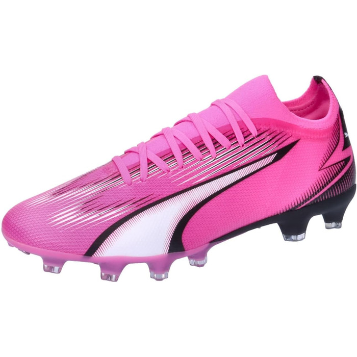 Кросівки футбольні PUMA Ultra Match Fg/Ag, 43 EU, рожевий/білий/чорний