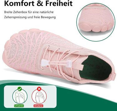 Жіночі шльопанці Sagaro для плавання та відпочинку, дихаючі, швидко сохнуть, широка передня частина, розмір 35-43, білий (35 EU, рожевий)