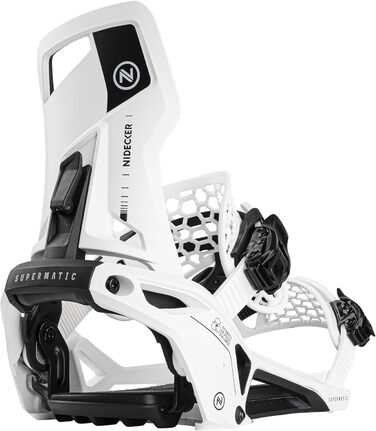 Сноуборд Nidecker Supermatic – універсальні автоматичні кріплення, білі (35.5-37.5 EU, 3.0-4.5 UK)