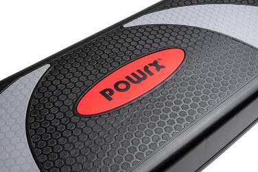 Степ-платформа POWRX XL Premium: 3 рівні, регулювання висоти, для дому, фітнес, степер, гімнастика, аеробіка
