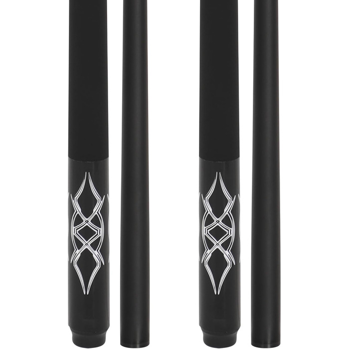 Більярдні кий Dysdensa: кий для більярдного столу з композитного матеріалу Fiberglas-Graphit, вага 510-595 г, довжина 147 см, білий (чорний, 2 шт.)