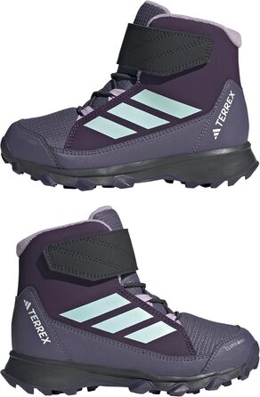 Дитячі зимові черевики adidas Terrex Snow CF Climawarm для дітей, 38 2/3 EU, Aurora Plum/Semi Flash Aqua/Powder Plum