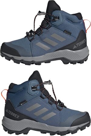 Дитячі трекінгові черевики Adidas Terrex Mid Gore-TEX, Wonder Steel Grey Three Semi Impact Orange, 31.5 EU
