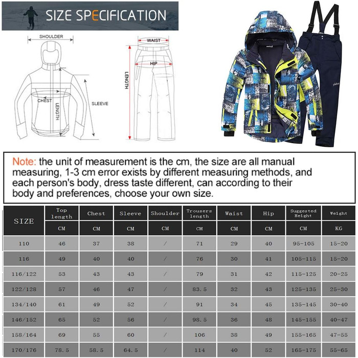 Дитячний гірськолижний костюм 2 частини: куртка та штани для дівчаток, теплий зимовий костюм для активного відпочинку, темно-синій, розмір 110