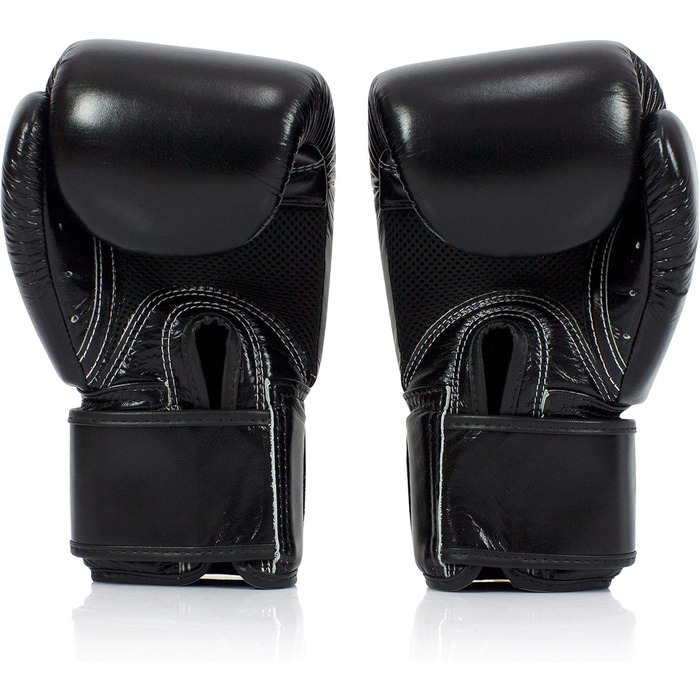 Боксерські рукавички Fairtex BGV1BR 16oz чорні для муай-тай, боксу, MMA, кікбоксингу, тренувань, дихаючі, легкі, ударопоглинаючі для чоловіків, жінок і дітей