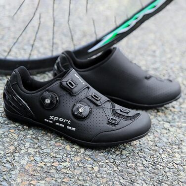 Велотуфлі чоловічі, жіночі, унісекс, для шосе, Indoor Cycling, чорні, 36 EU, антиковзаючі, дихаючі