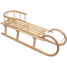 Дитячі санки з дерева Best For Kids 120 см з спинкою та мотузкою, до 200 кг, тип Давос