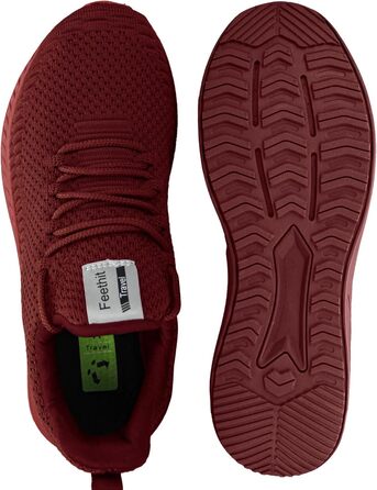 Кросівки Feethit для чоловіків: спортивні, для бігу, зручні, з гумовою підошвою, легкі та дихаючі (44 EU, бордовий)