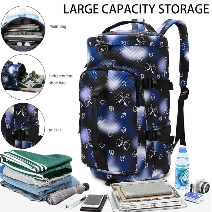 Спортивна сумка AUNGKWANG для дівчаток, водонепроникна, з відділенням для взуття та мокрого одягу (рожева)