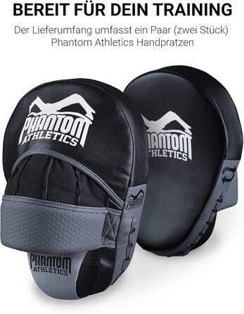 Набір боксерських подушок Phantom Athletics Pratzen - 2 шт. чорний/сірий
