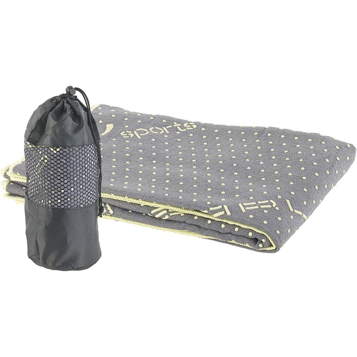 PEARL Sports Yogatuch: Рушник для йоги 2в1 з мікрофібри та підкладкою (сірий)