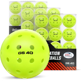 Піклбол м'ячі GoSports GS 40, 36 штук, для тренувань та змагань