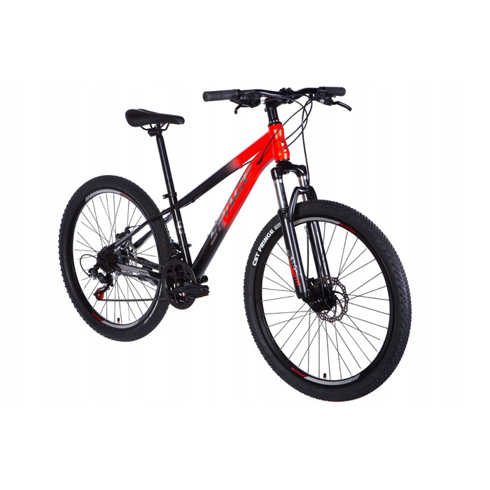 Гірський велосипед MTB Mars 26″, зріст 145–170 см, 21 швидкість, чорний/червоний