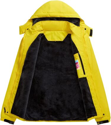 Чоловіча зимова куртка для катання на лижах з водонепроникним покриттям, вітрозахисна, з капюшоном. Підходить для сноубордингу та захисту від дощу. Колір: жовтий