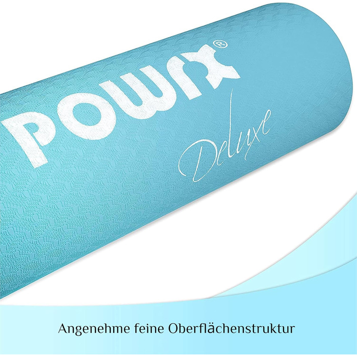 Еко-йога-мат POWRX Deluxe, 173x61x0,5 см, TPE, нековзний, для фітнесу, пілатесу, гімнастики, гіпоалергенний