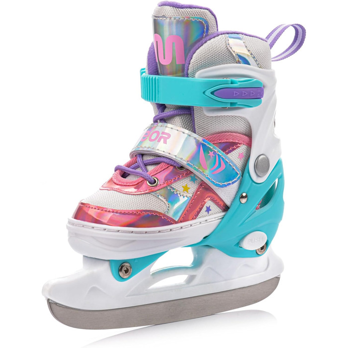 Дитячі ролики Meteor Vertellbare 4-в-1 – ролики-інлайни для дітей, ABEC-7, PU-колеса, алюмінієвий фрейм, розміри XS-37 (Lunar)